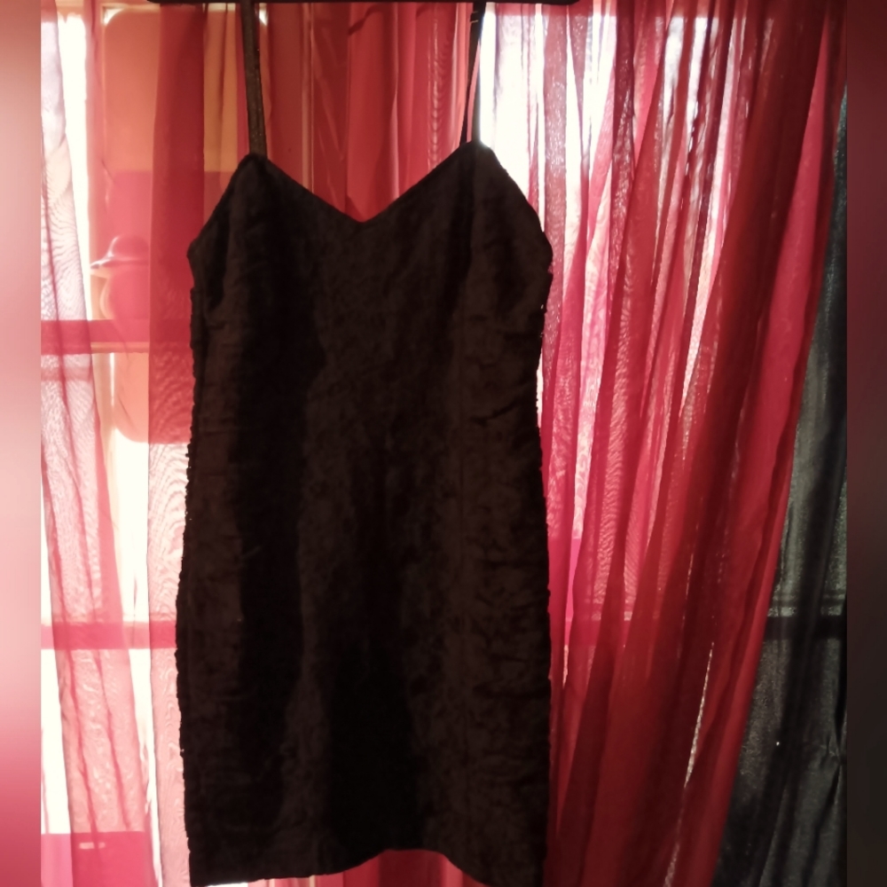 Forever 21, Solid Black Cocktail Dress, Size M